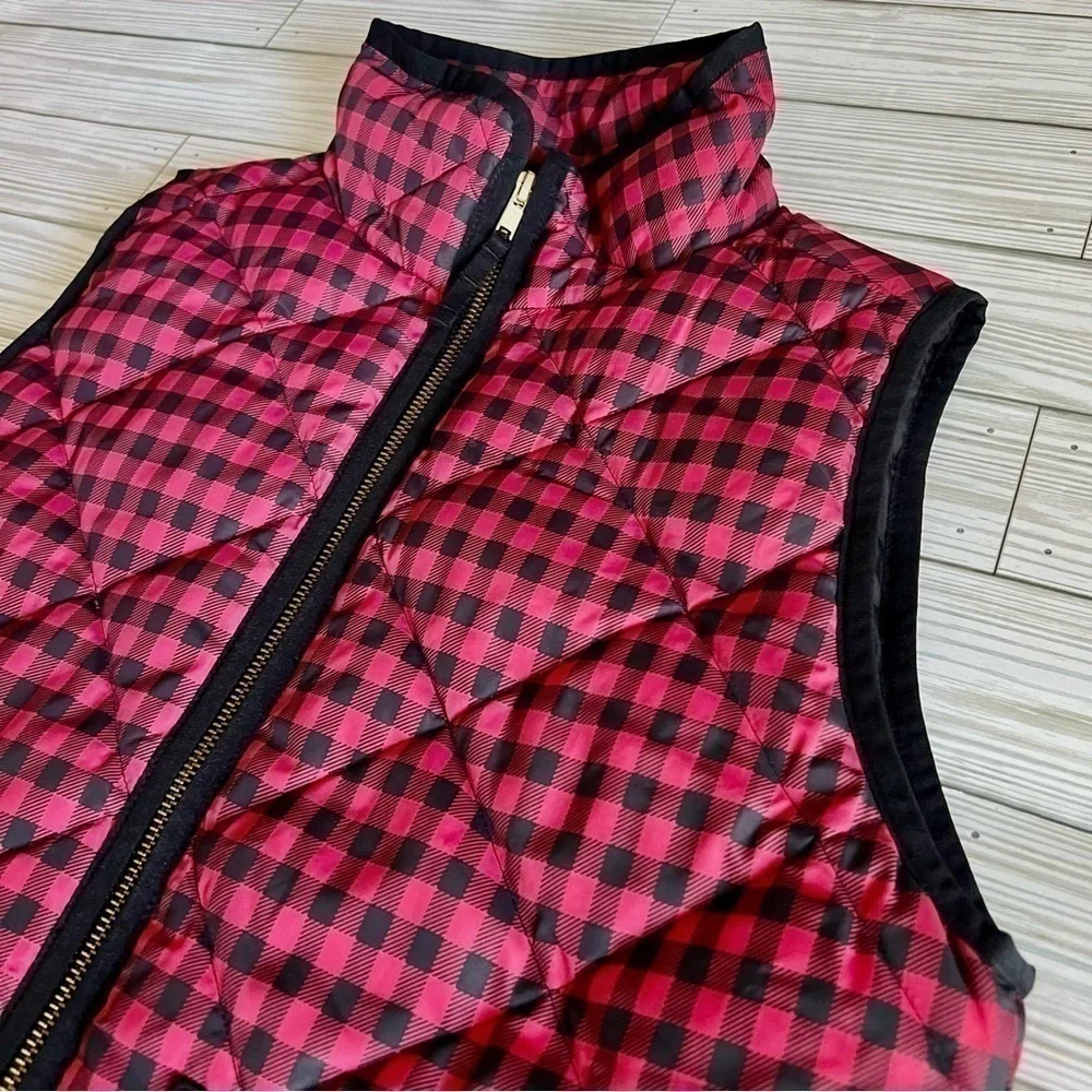 J. CREW Women’s Excursion‎ Gingham Down Puffer Buffalo Vest XS Preppy Lumberjack